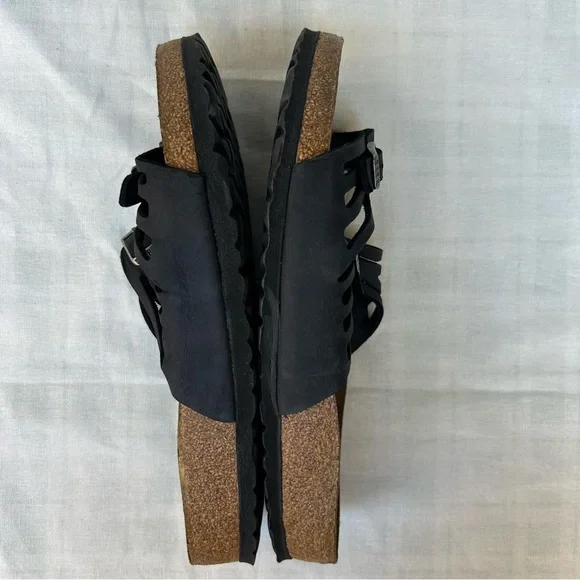 Birkenstock Black Cutout Sandals - Picture 5 of 8